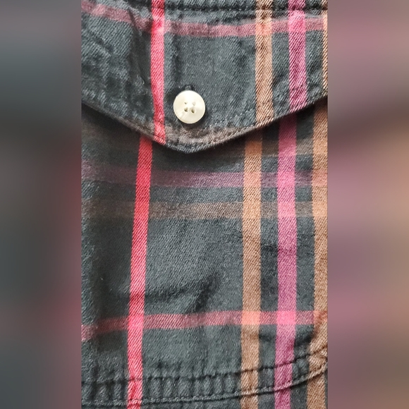 Men's Plaid button down vintage Wrangler shirt. Size Lg - Picture 6 of 7